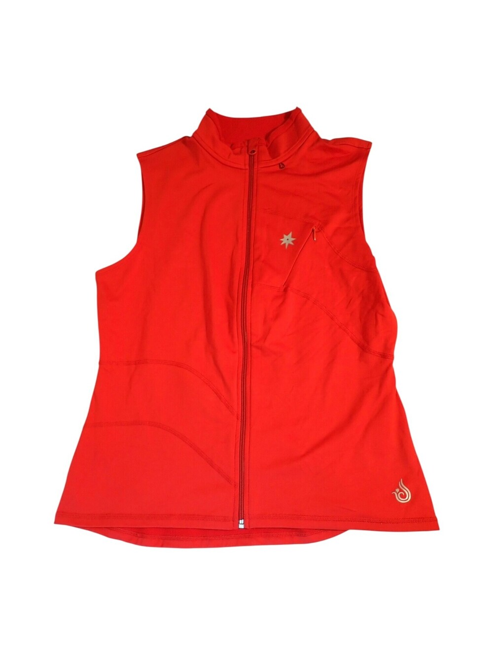 ISIS Red Sleeveless Zip-Up Vest Large Running Sports Activewear Winter